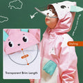 Baby Pink Rabbit Theme All Over Jumpsuit / Playsuit Raincoat for Kids - Little Surprise BoxBaby Pink Rabbit Theme All Over Jumpsuit / Playsuit Raincoat for Kids