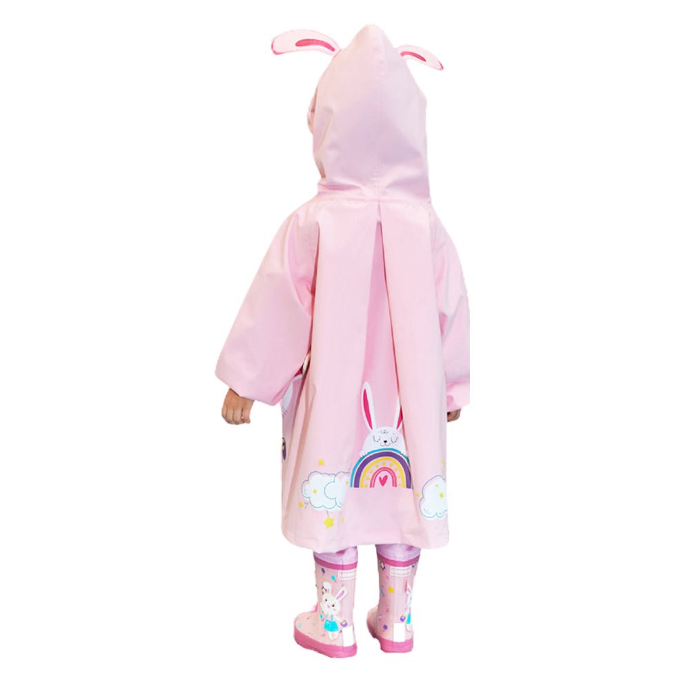 Baby Pink Rabbit Theme Raincoat for Kids - Little Surprise BoxBaby Pink Rabbit Theme Raincoat for Kids