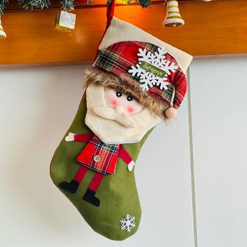 Big Santa Face Christmas Stockings, Large