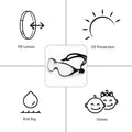 Black Big Frame UV protected anti-fog unisex swimming goggles for Kids - Little Surprise BoxBlack Big Frame UV protected anti-fog unisex swimming goggles for Kids