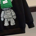 Black & Green Fuzzy Teddy 2 piece Track Suit set for Kids - Little Surprise BoxBlack & Green Fuzzy Teddy 2 piece Track Suit set for Kids