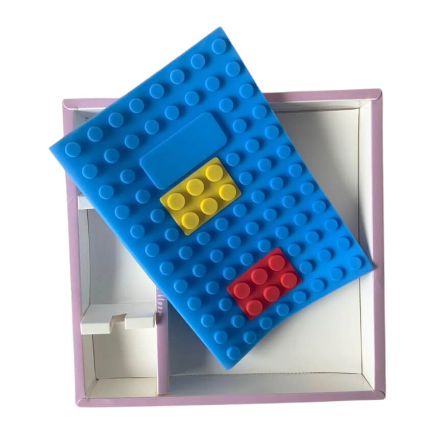 Blue A5 page Lego Cover Notebook - Little Surprise BoxBlue A5 page Lego Cover Notebook