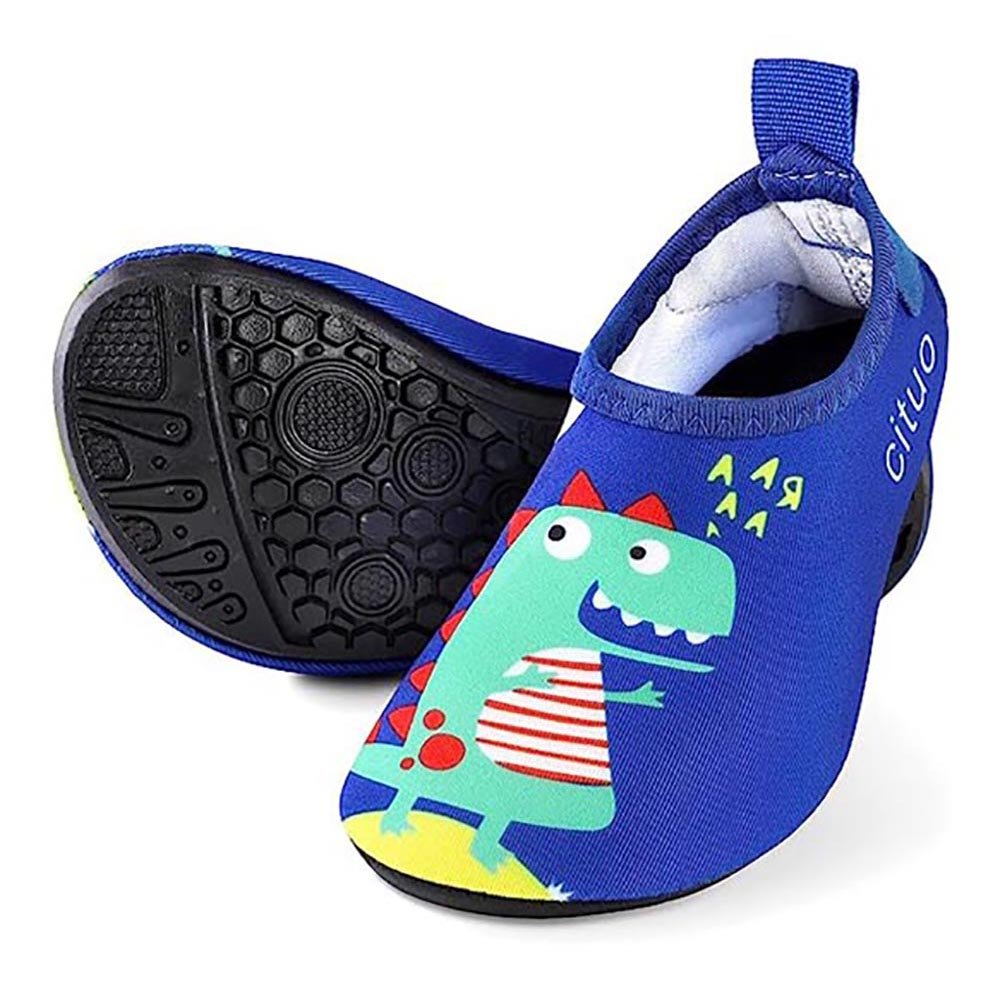 Blue Dino Non- slip, Quick dry Beach shoes for kids