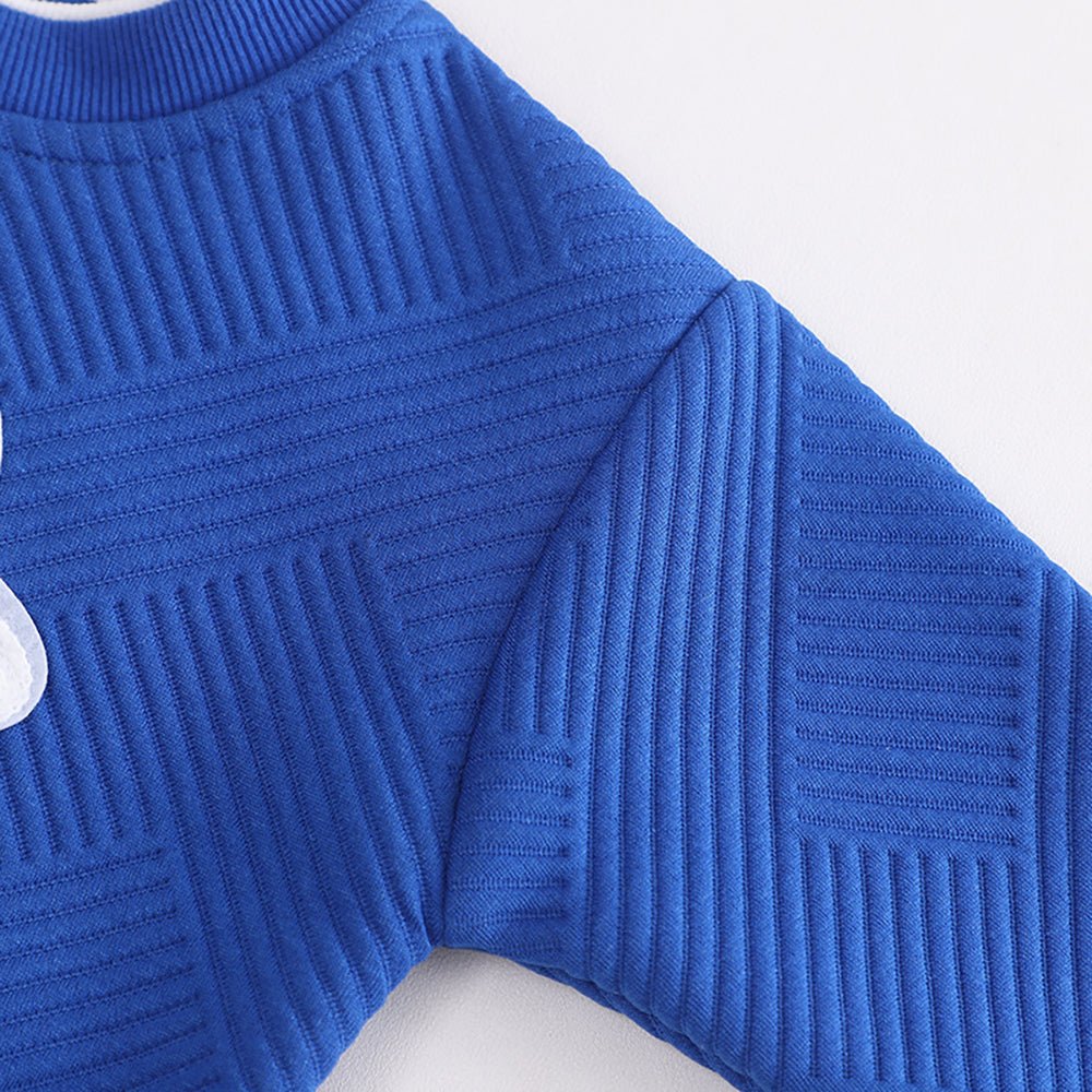 Blue & Grey Rock on Teddy 2 piece Track Suit set for Toddlers & Kids - Little Surprise BoxBlue & Grey Rock on Teddy 2 piece Track Suit set for Toddlers & Kids