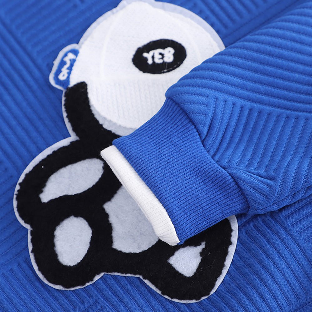 Blue & Grey Rock on Teddy 2 piece Track Suit set for Toddlers & Kids - Little Surprise BoxBlue & Grey Rock on Teddy 2 piece Track Suit set for Toddlers & Kids