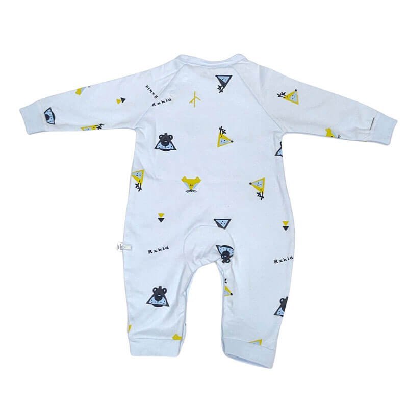Blue Rxkid Animal Face Print Romper Unisex Kids Wear - Little Surprise BoxBlue Rxkid Animal Face Print Romper Unisex Kids Wear