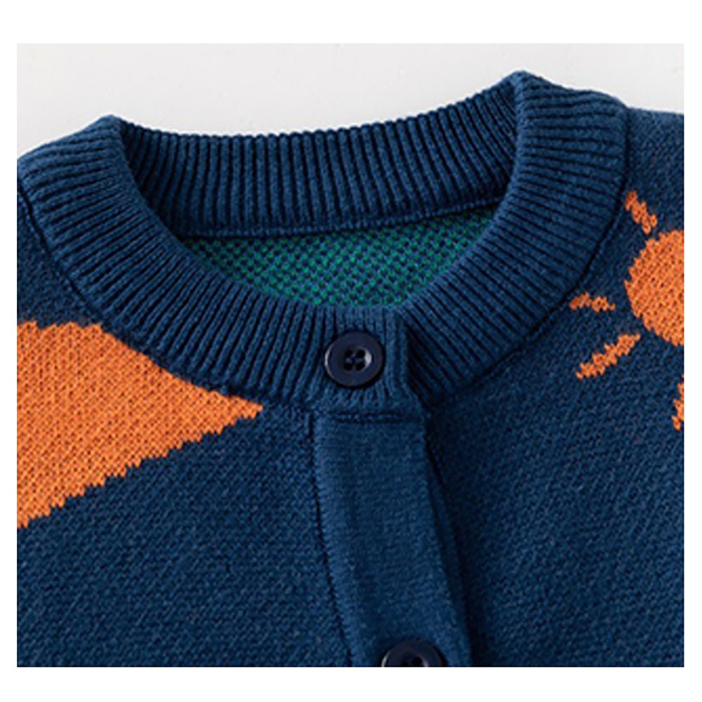 Blue Seaside Sunset Theme Cardigan/Warmer/Sweater for Toddlers & Kids - Little Surprise BoxBlue Seaside Sunset Theme Cardigan/Warmer/Sweater for Toddlers & Kids