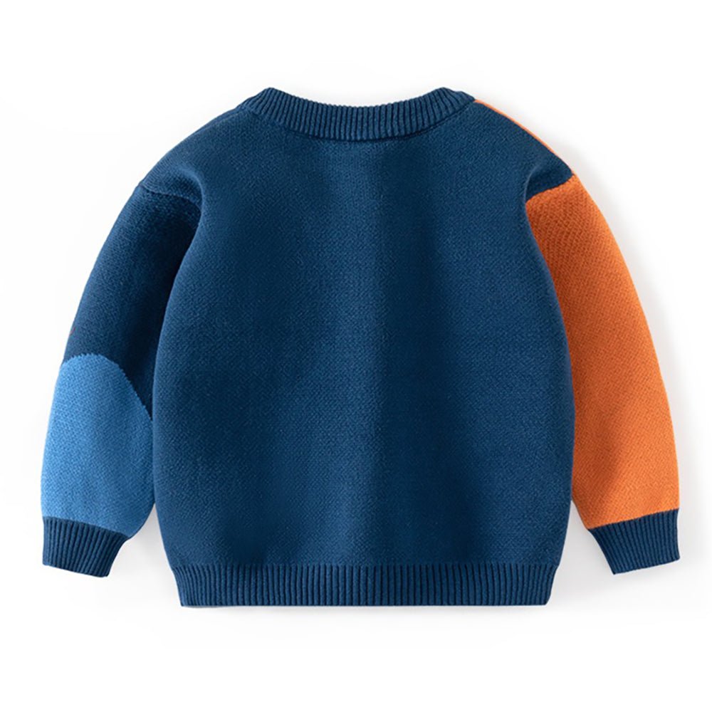 Blue Seaside Sunset Theme Cardigan/Warmer/Sweater for Toddlers & Kids - Little Surprise BoxBlue Seaside Sunset Theme Cardigan/Warmer/Sweater for Toddlers & Kids