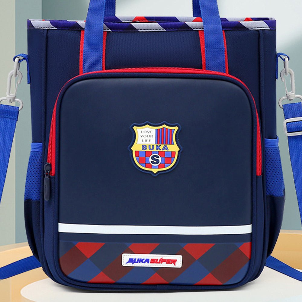 Blue Soccer theme Shoulder/Backpack style Bag for Kids - Little Surprise BoxBlue Soccer theme Shoulder/Backpack style Bag for Kids