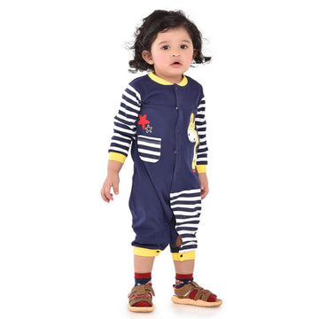 Blue with White Strips and Yellow Giraffe Print, 2-3 years Unisex Kids Wear