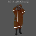 Bright Orange Roaring Tiger Theme All Over Jumpsuit / Playsuit Raincoat for Kids - Little Surprise BoxBright Orange Roaring Tiger Theme All Over Jumpsuit / Playsuit Raincoat for Kids