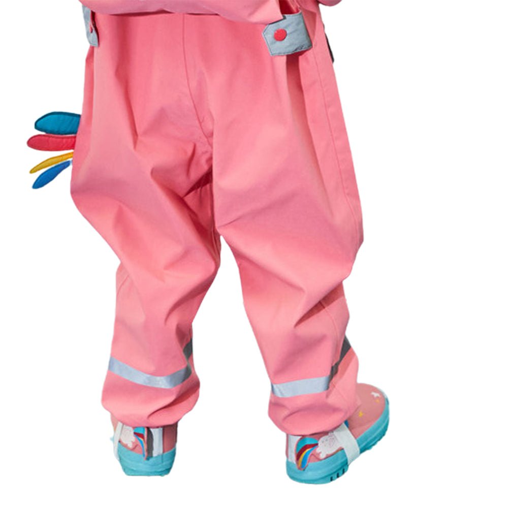 Bright Pink Magical Unicorn Theme All Over Jumpsuit / Playsuit Raincoat for Kids - Little Surprise BoxBright Pink Magical Unicorn Theme All Over Jumpsuit / Playsuit Raincoat for Kids