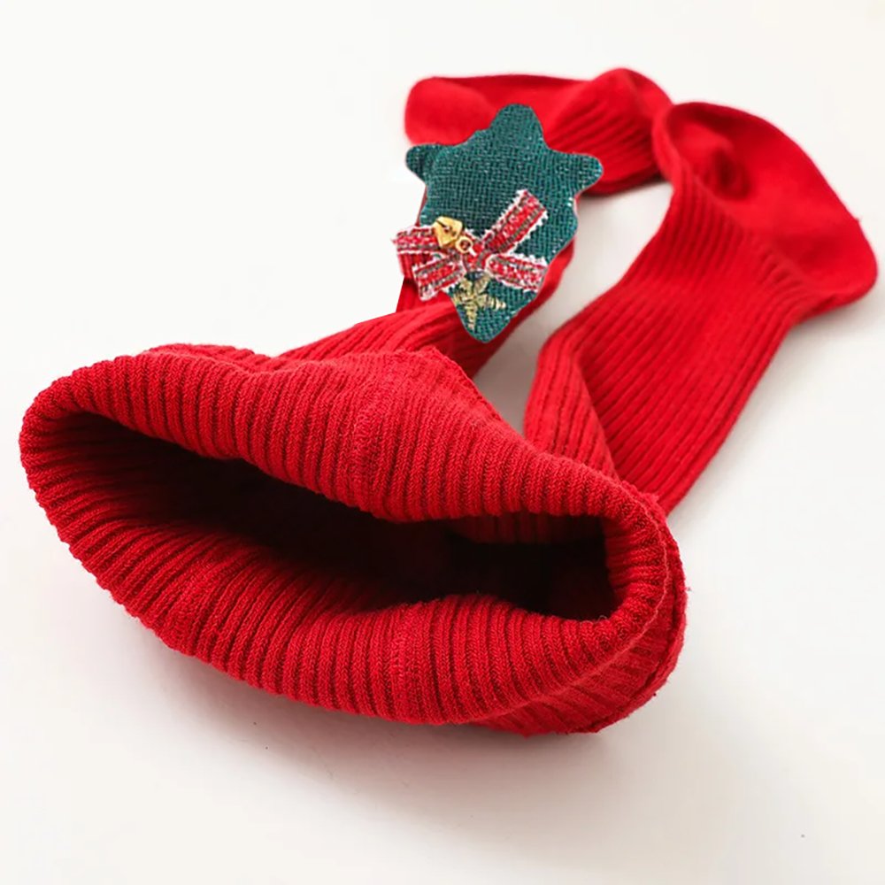 Christmas Glitter XMAS Tree Red Full Length Stockings/Tights for Christmas Party, Small 1-2 years - Little Surprise BoxChristmas Glitter XMAS Tree Red Full Length Stockings/Tights for Christmas Party, Small 1-2 years