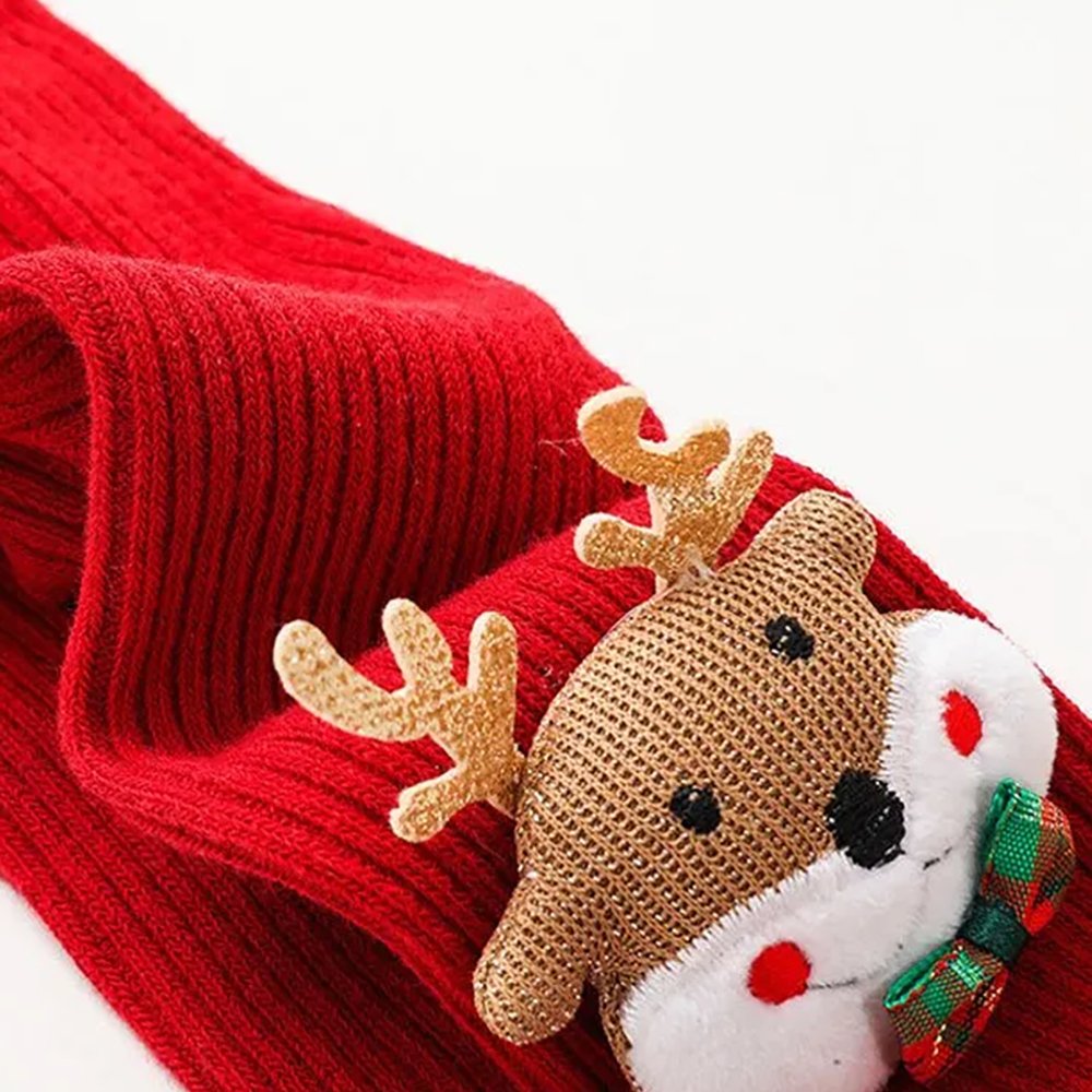 Christmas Reindeer Red & Gold Stockings for Christmas Party, Small 1-2 years - Little Surprise BoxChristmas Reindeer Red & Gold Stockings for Christmas Party, Small 1-2 years