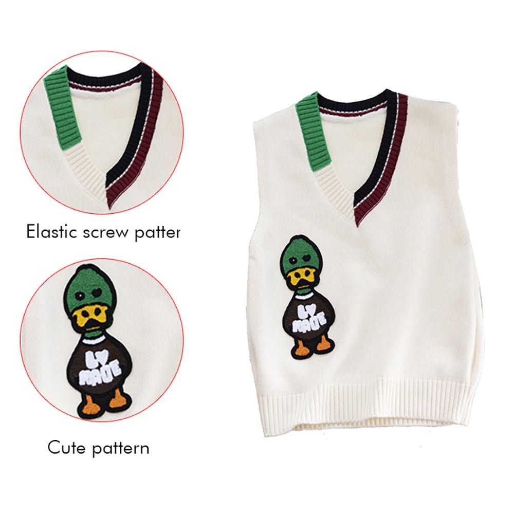 Cream Donald V Neck Winter Warmer Cardigan & Sweater for toddlers & Kids - Little Surprise BoxCream Donald V Neck Winter Warmer Cardigan & Sweater for toddlers & Kids