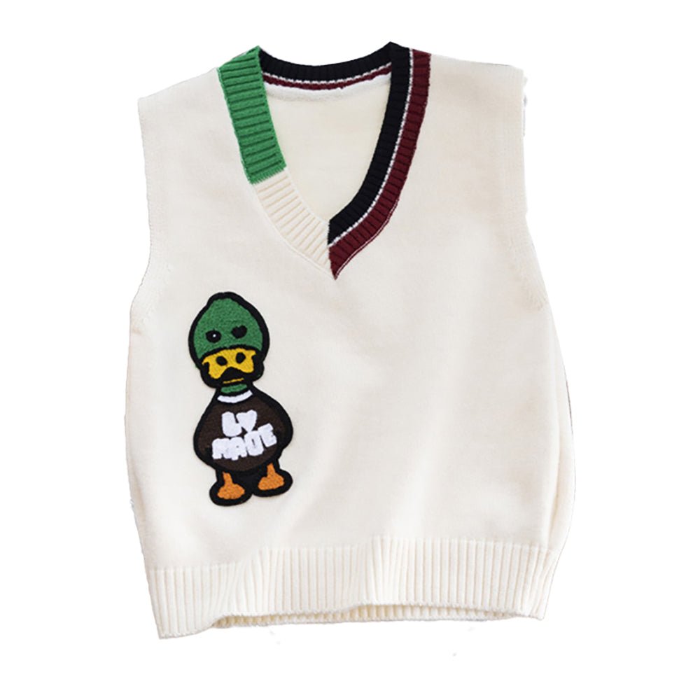 Cream Donald V Neck Winter Warmer Cardigan & Sweater for toddlers & Kids - Little Surprise BoxCream Donald V Neck Winter Warmer Cardigan & Sweater for toddlers & Kids