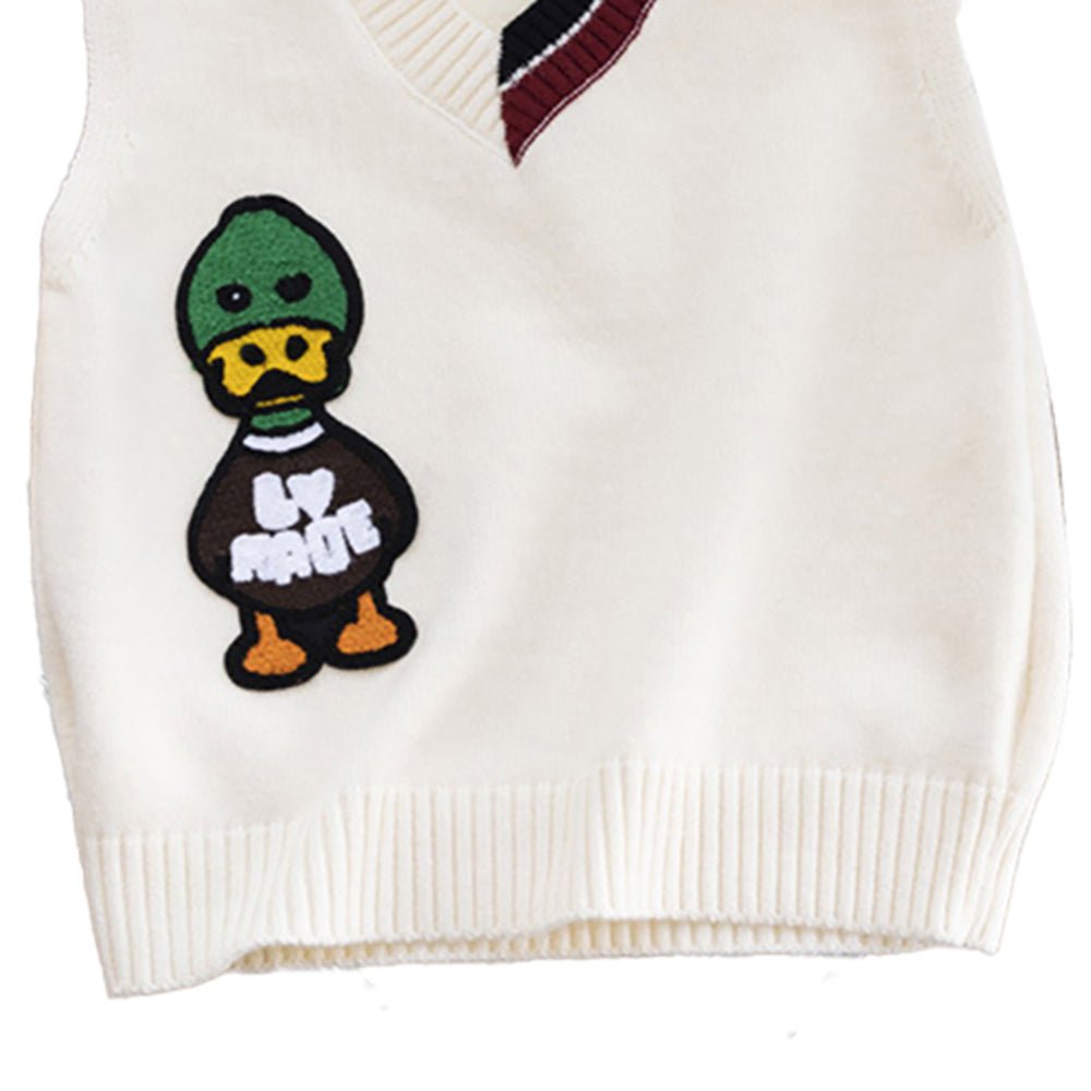 Cream Donald V Neck Winter Warmer Cardigan & Sweater for toddlers & Kids - Little Surprise BoxCream Donald V Neck Winter Warmer Cardigan & Sweater for toddlers & Kids