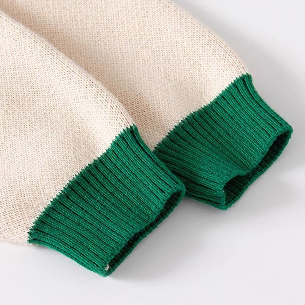 Cream & Green In the Wild Theme Cardigan/Warmer/Sweater for Toddlers & Kids - Little Surprise BoxCream & Green In the Wild Theme Cardigan/Warmer/Sweater for Toddlers & Kids