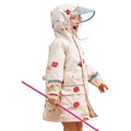 Cream Woodland Butterfly Theme Kids Raincoat, Jacket Style - Little Surprise BoxCream Woodland Butterfly Theme Kids Raincoat, Jacket Style