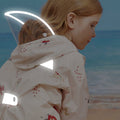 Cream Woodland Butterfly Theme Kids Raincoat, Jacket Style - Little Surprise BoxCream Woodland Butterfly Theme Kids Raincoat, Jacket Style