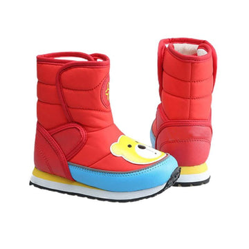 Cute teddy Red Winter Kids Snowboots