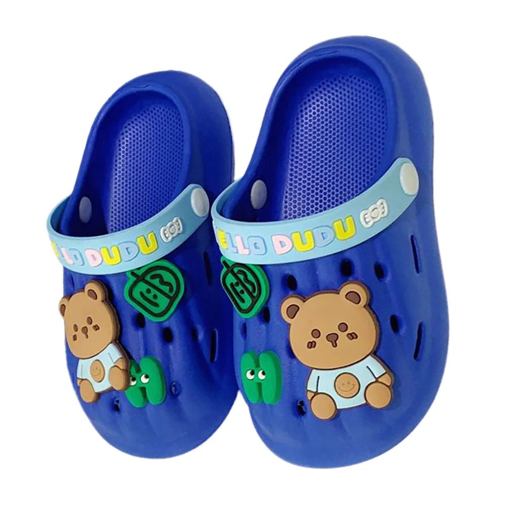 حذاء Big Bear سهل الارتداء باللون الأزرق الداكن والأزرق الفاتح، مناسب للصيف/الرياح الموسمية/الشاطئ للأطفال الصغار والأطفال، للجنسين