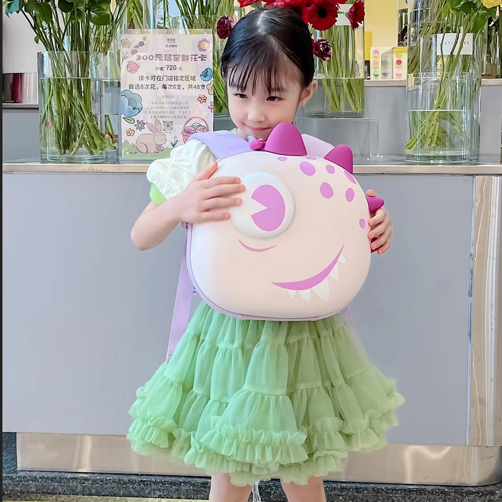 Dewy the Smiley Monster, 3d Lightweight Ergo Backpack for Toddlers and Kids - Little Surprise BoxDewy the Smiley Monster, 3d Lightweight Ergo Backpack for Toddlers and Kids