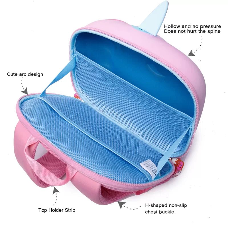Flashy the Unicorn, 3d Light weighted Ergo Backpack for Toddlers & Kids with Leash - Little Surprise BoxFlashy the Unicorn, 3d Light weighted Ergo Backpack for Toddlers & Kids with Leash