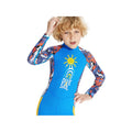 Full Sleeves Kids Swimwear Sky Blue & Yellow Sunshine Printed Full Length, with UPF 50+ - Little Surprise BoxFull Sleeves Kids Swimwear Sky Blue & Yellow Sunshine Printed Full Length, with UPF 50+