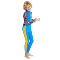 Full Sleeves Kids Swimwear Sky Blue & Yellow Sunshine Printed Full Length, with UPF 50+ - Little Surprise BoxFull Sleeves Kids Swimwear Sky Blue & Yellow Sunshine Printed Full Length, with UPF 50+