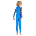 Full Sleeves Kids Swimwear Sky Blue & Yellow Sunshine Printed Full Length, with UPF 50+ - Little Surprise BoxFull Sleeves Kids Swimwear Sky Blue & Yellow Sunshine Printed Full Length, with UPF 50+