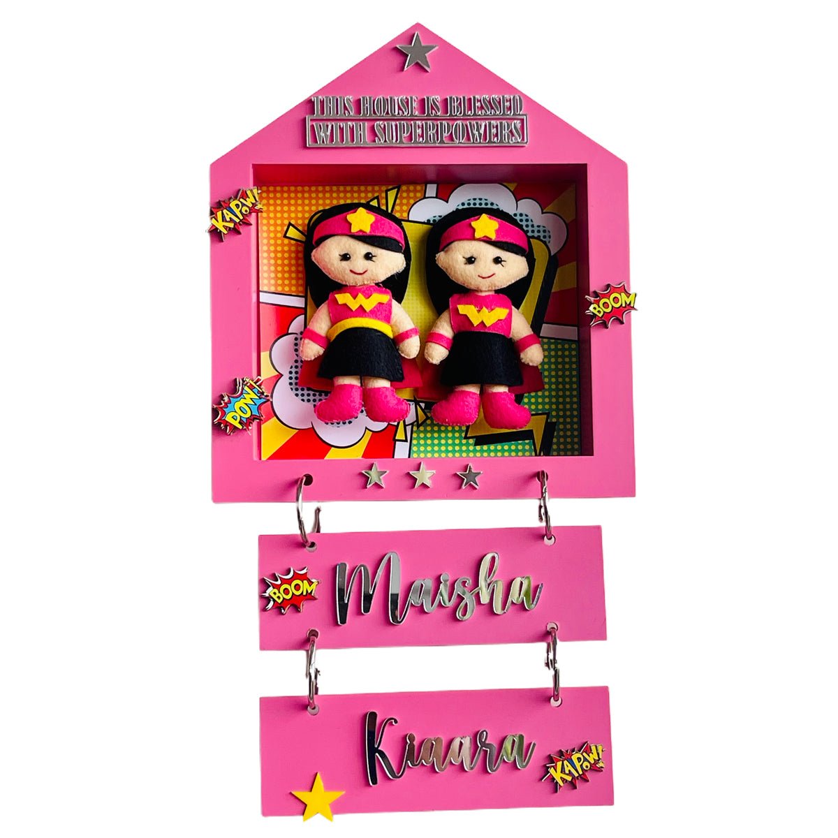 House of Power - 2 Sisters Personalised Name Plaque - Little Surprise BoxHouse of Power - 2 Sisters Personalised Name Plaque