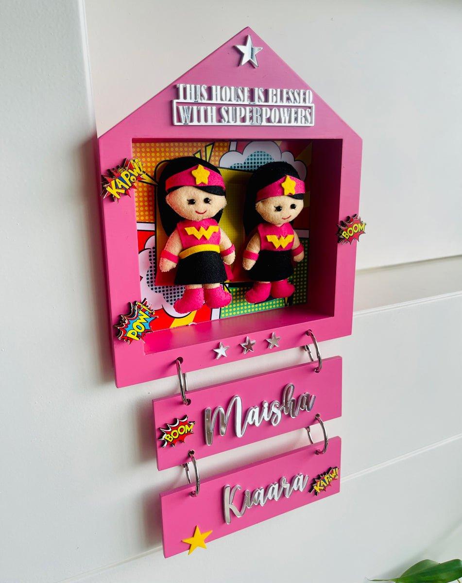 House of Power - 2 Sisters Personalised Name Plaque - Little Surprise BoxHouse of Power - 2 Sisters Personalised Name Plaque
