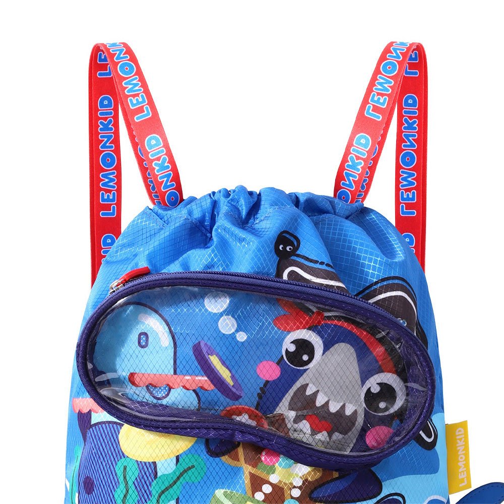 Kids, Blue Dino waterproof swimming bag/ beach Bag - Little Surprise BoxKids, Blue Dino waterproof swimming bag/ beach Bag