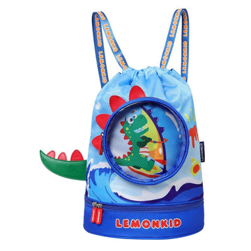 Kids Round Dinosaur, waterproof Swimming Bag/Beach Bag - Little Surprise BoxKids Round Dinosaur, waterproof Swimming Bag/Beach Bag