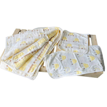 Mini Crowns 3 pcs Combo of Muslin Blanket, Square Napkin and Burp Napkin Set - Little Surprise BoxMini Crowns 3 pcs Combo of Muslin Blanket, Square Napkin and Burp Napkin Set