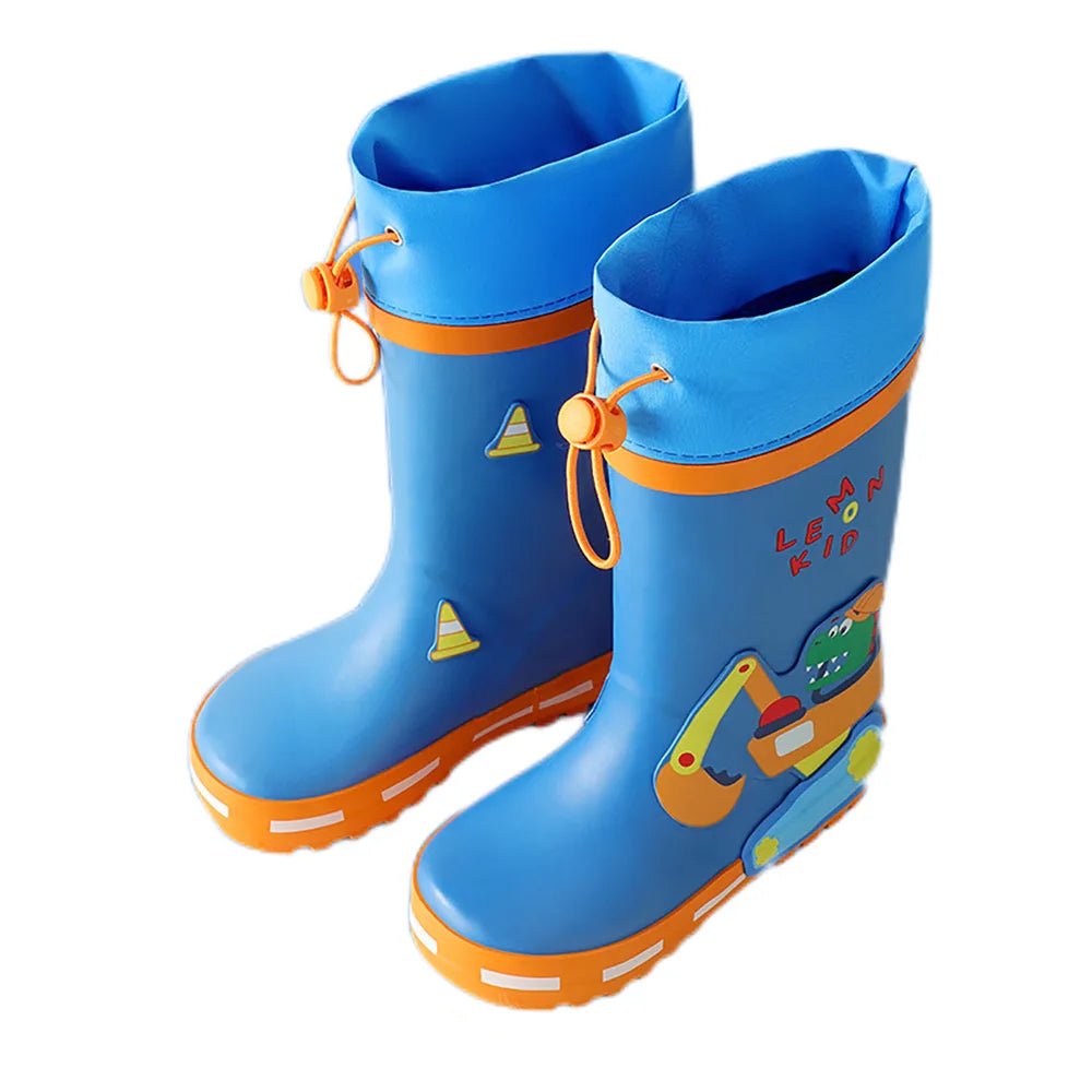 Mr. Dino Dig Tripper Flexible Rubber Rain Gumboots for Kids Cobalt Blue - Little Surprise BoxMr. Dino Dig Tripper Flexible Rubber Rain Gumboots for Kids Cobalt Blue
