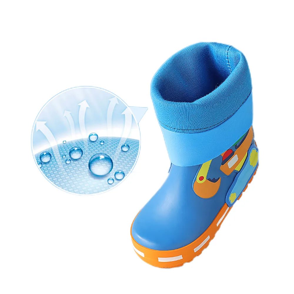 Mr. Dino Dig Tripper Flexible Rubber Rain Gumboots for Kids Cobalt Blue - Little Surprise BoxMr. Dino Dig Tripper Flexible Rubber Rain Gumboots for Kids Cobalt Blue