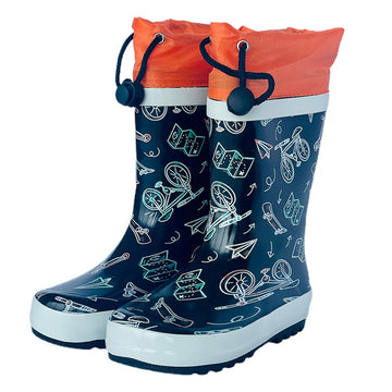 Mr. Social Snore, Waterproof Flexible Rubber Rain Gumboots for Kids - Little Surprise BoxMr. Social Snore, Waterproof Flexible Rubber Rain Gumboots for Kids