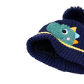 Navy Blue Dino Kids Winter Cap & Neck Muffler Set - Little Surprise BoxNavy Blue Dino Kids Winter Cap & Neck Muffler Set