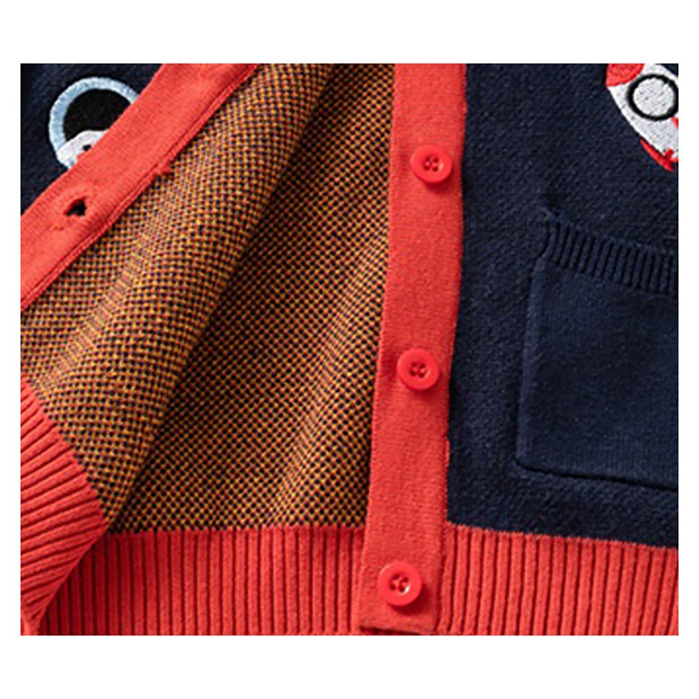 Navy Multi Space Rocket Cardigan/Warmer/Sweater for Toddlers & Kids - Little Surprise BoxNavy Multi Space Rocket Cardigan/Warmer/Sweater for Toddlers & Kids