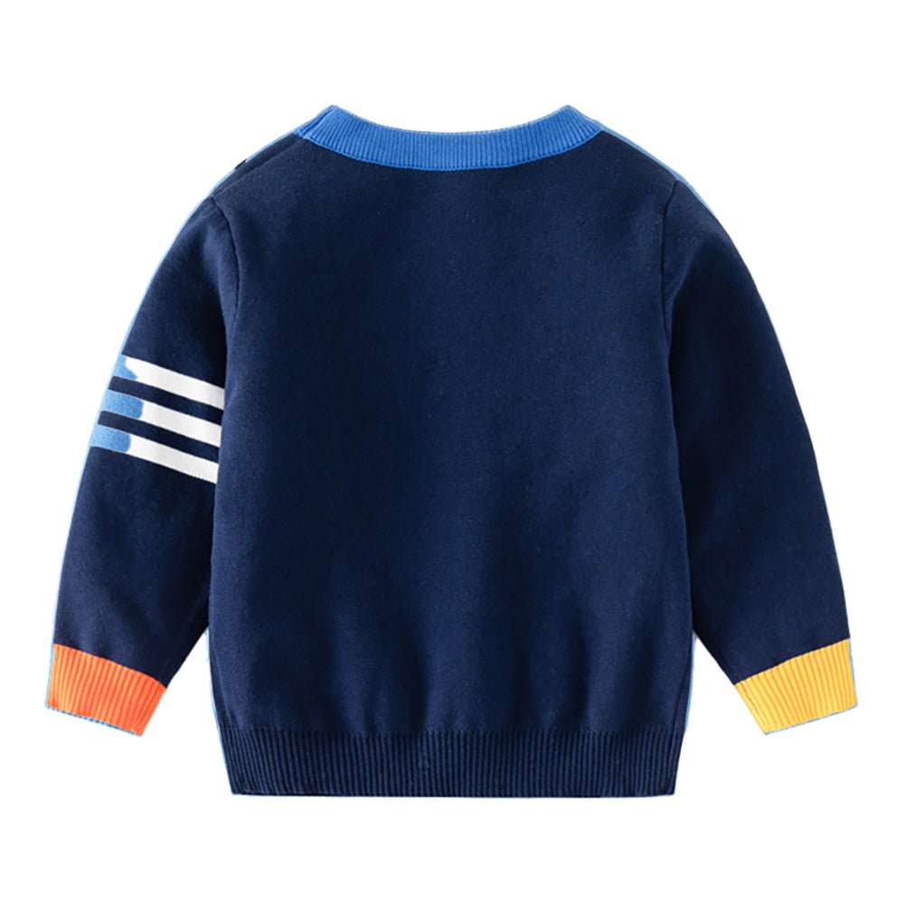 Navy Race Cars Theme Cardigan/Warmer/Sweater for Toddlers & Kids - Little Surprise BoxNavy Race Cars Theme Cardigan/Warmer/Sweater for Toddlers & Kids