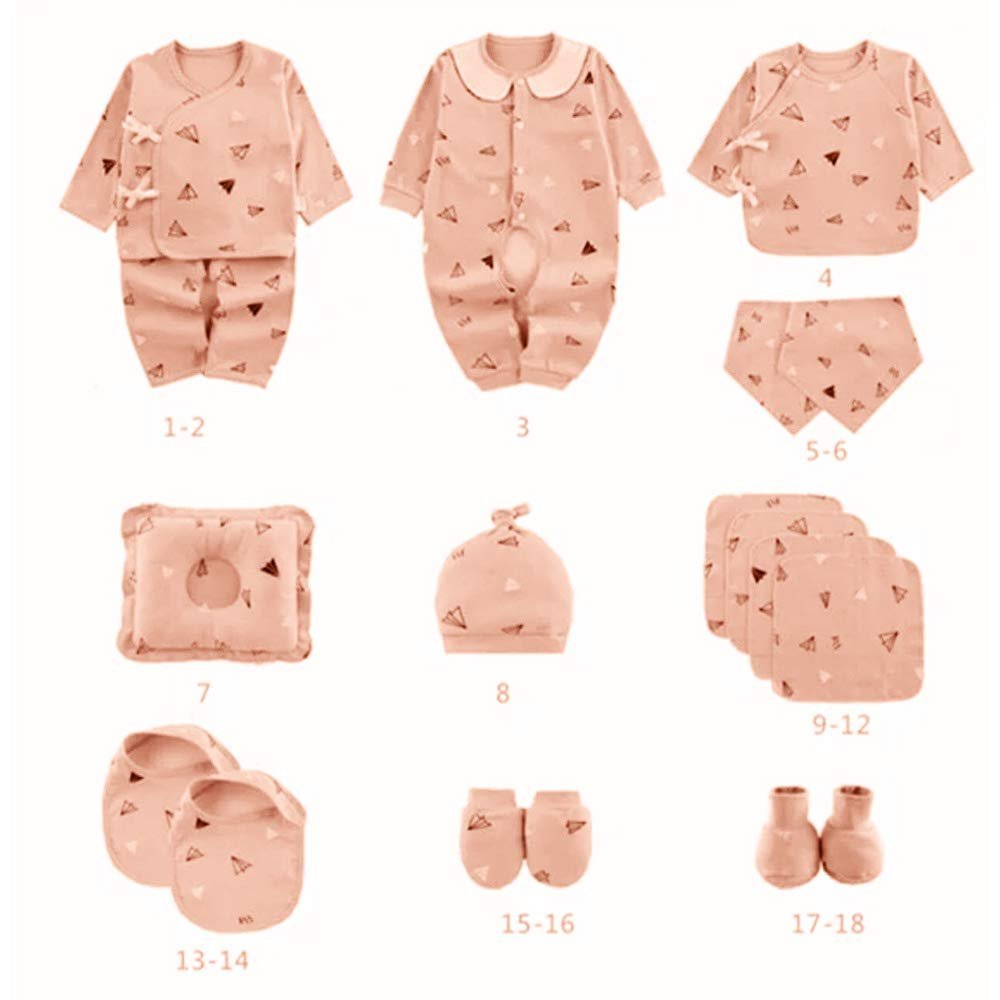 Newborn Baby Boy/Baby Girl 21pcs Gift Box, Peach (0 - 12 Months) - Little Surprise BoxNewborn Baby Boy/Baby Girl 21pcs Gift Box, Peach (0 - 12 Months)