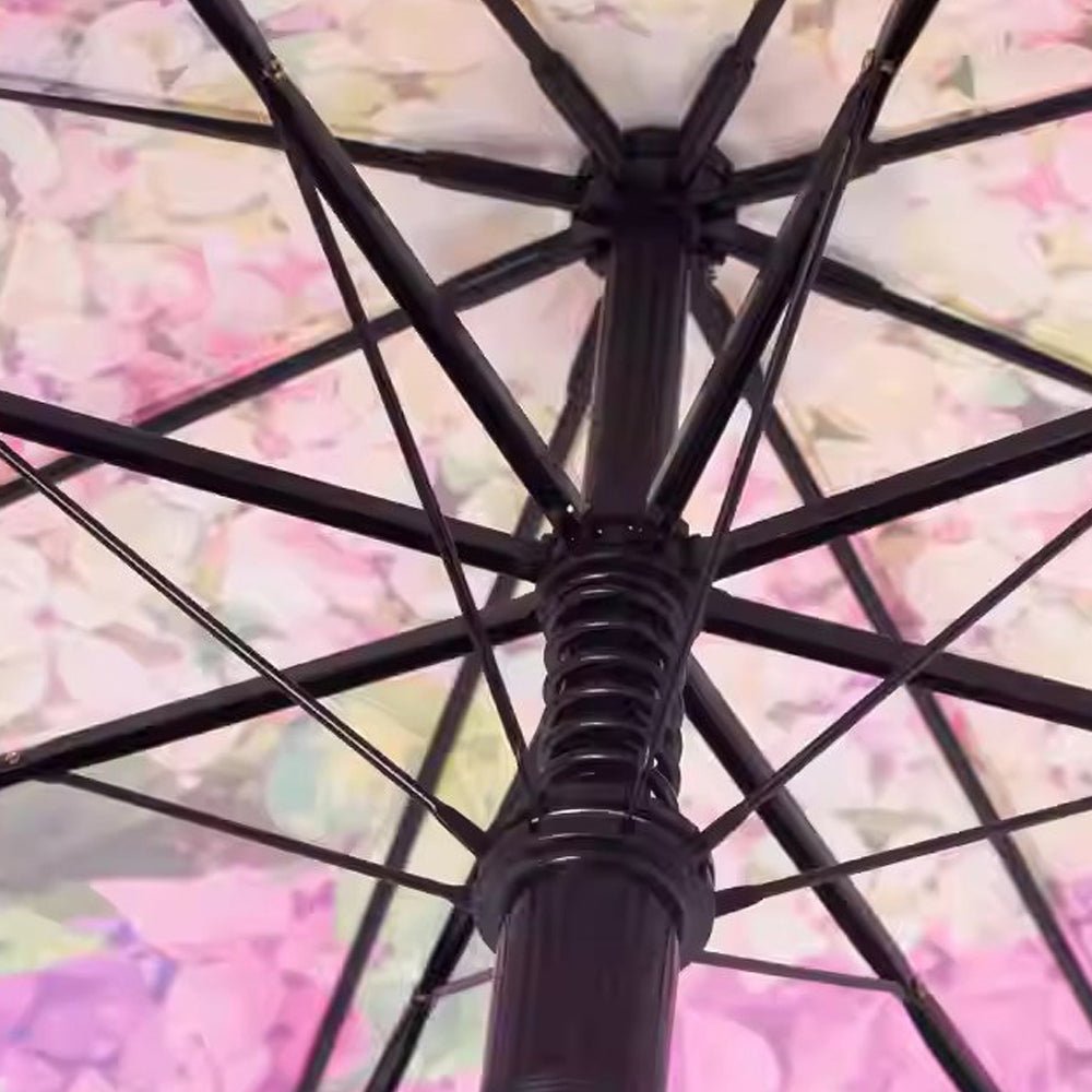 Pink Hydrangea Bunch Floral Print Translucent All-season Umbrella for kids & Adults - Little Surprise BoxPink Hydrangea Bunch Floral Print Translucent All-season Umbrella for kids & Adults