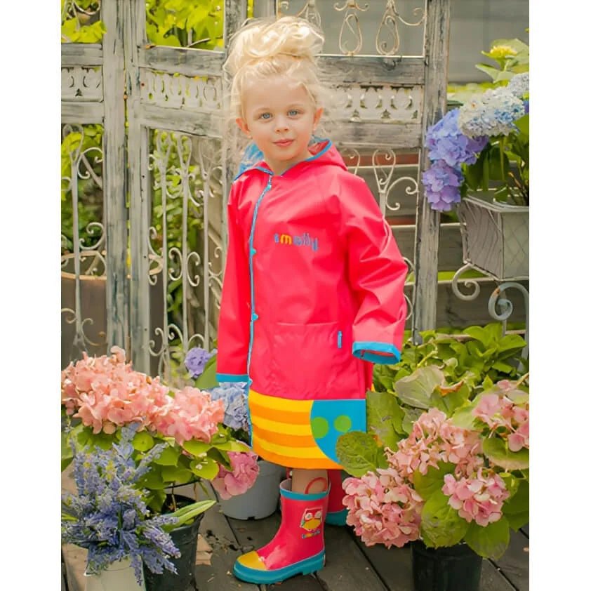 Matching raincoat top and boots