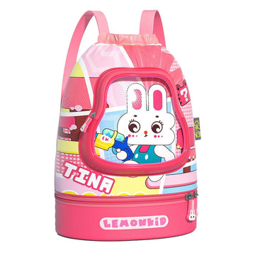 Pink Rabbit Face, Waterproof Swimming Bag/ Beach Bag - Little Surprise BoxPink Rabbit Face, Waterproof Swimming Bag/ Beach Bag