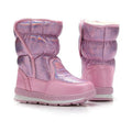 Pink Shiny Hologram Kids Winter / Snow Boots - Little Surprise BoxPink Shiny Hologram Kids Winter / Snow Boots