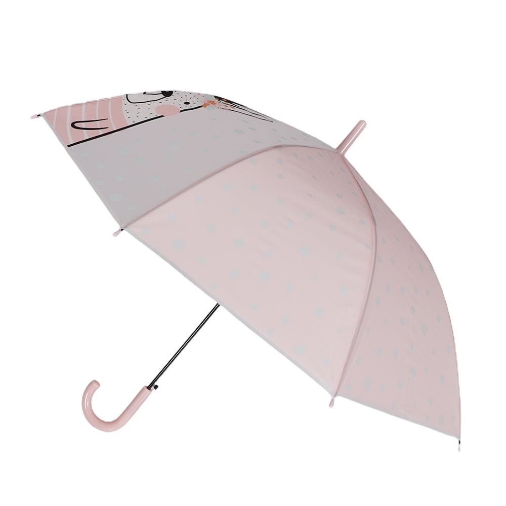 Pink Translucent Bunny Hugs, Rain and All-season Umbrella for Kids & Adults - Little Surprise BoxPink Translucent Bunny Hugs, Rain and All-season Umbrella for Kids & Adults