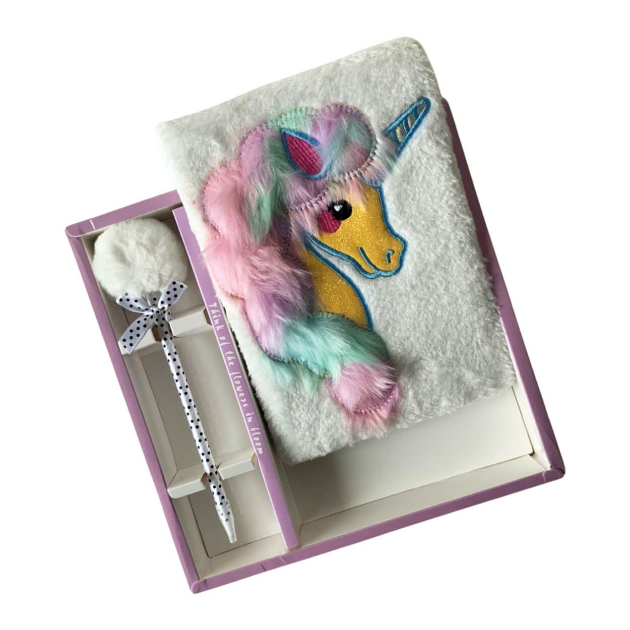 Pink Unicorn White Notebook - Little Surprise BoxPink Unicorn White Notebook