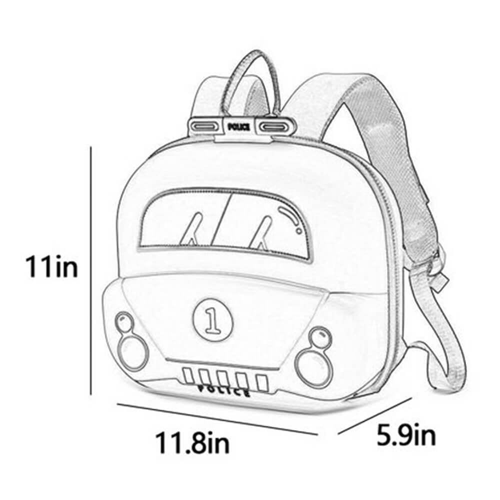 Police Joyride Kids Backpack, Orange - Little Surprise BoxPolice Joyride Kids Backpack, Orange
